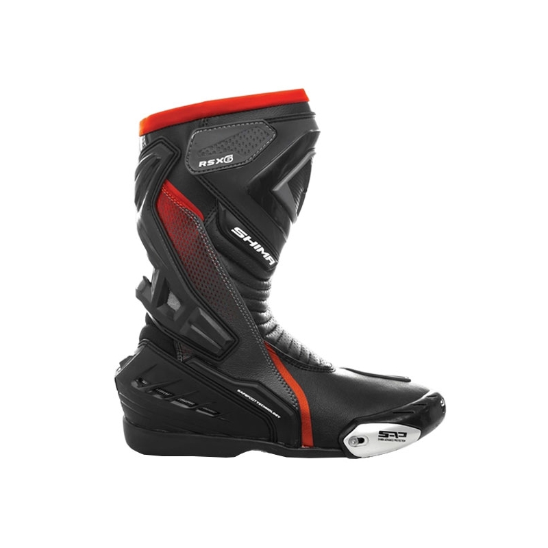 Ghete motociclete Shima RSX-6 negru-roșu fluo