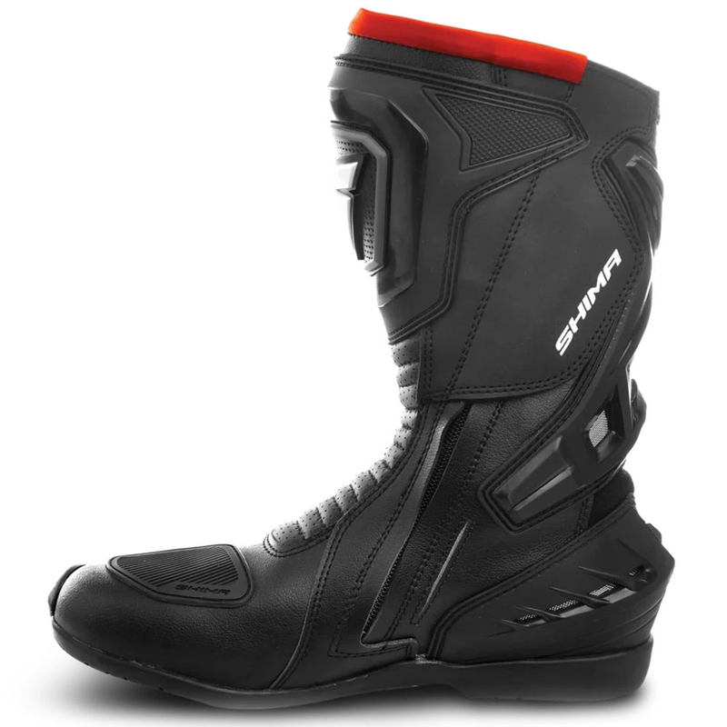 Ghete motociclete Shima RSX-6 negru-roșu fluo