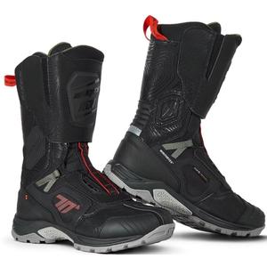 Cizme moto SEVENTY DEGREES SD-BA6 Stelvio High negru-rosu-verde