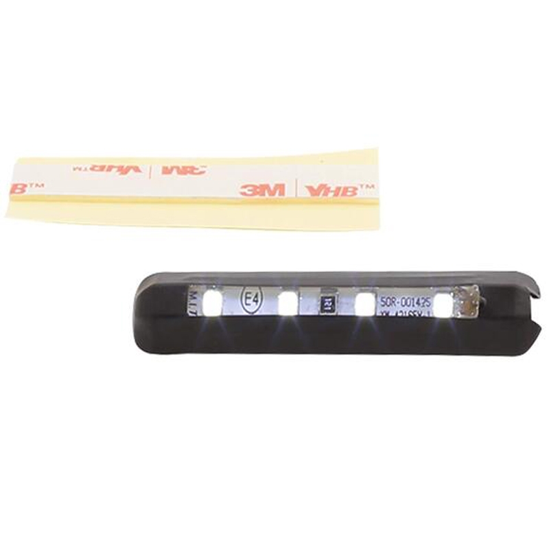 Lampă de înmatriculare Highsider Smart cu 4 LED-uri și folie autoadezivă, neagră