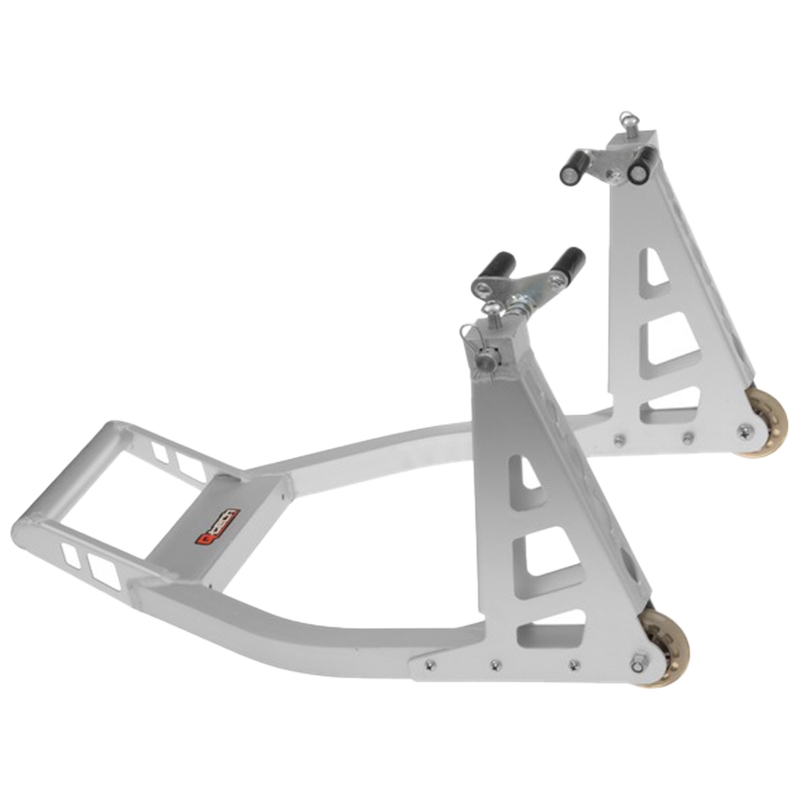 Suport motocicletă Q-TECH față aluminiu argintiu