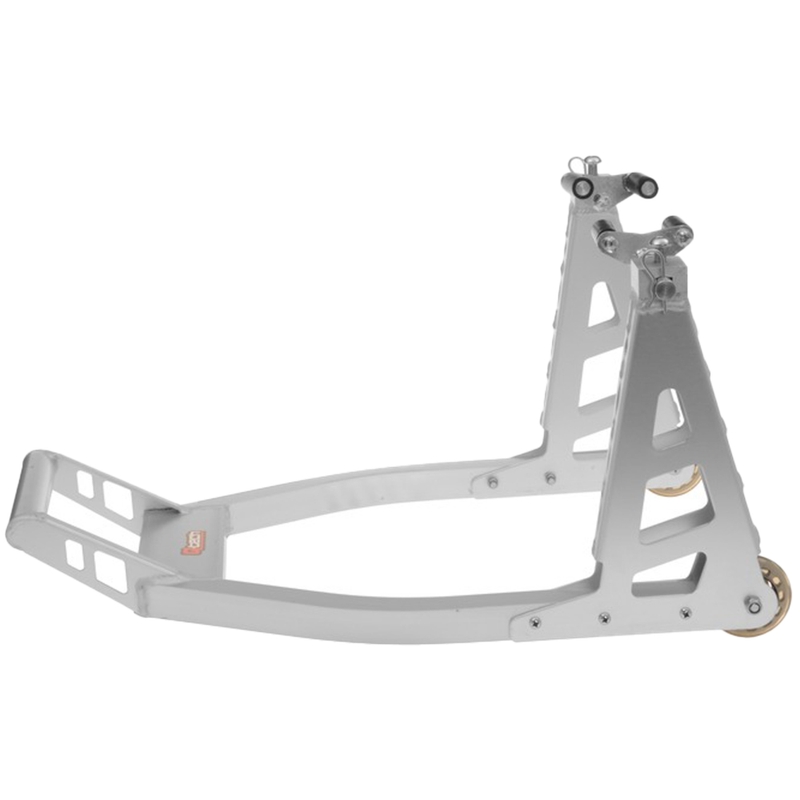 Suport motocicletă Q-TECH față aluminiu argintiu