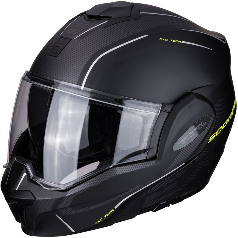 Cască de protecție Scorpion EXO-TECH Time-Off negru-fluo-galben