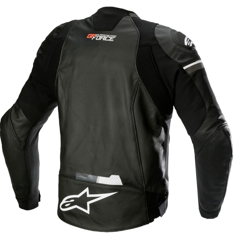 Geacă de piele pentru motocicletă Alpinestars GP Force Airflow neagră