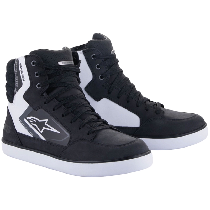 Ghete moto Alpinestars J-6 Waterproof negru-alb