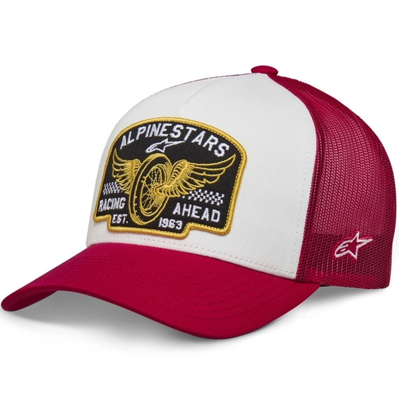 Șapcă Alpinestars Heritage Patcher alb-roșu