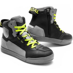 Ghete moto Rebelhorn Vandal II negru-gri-galben fluo