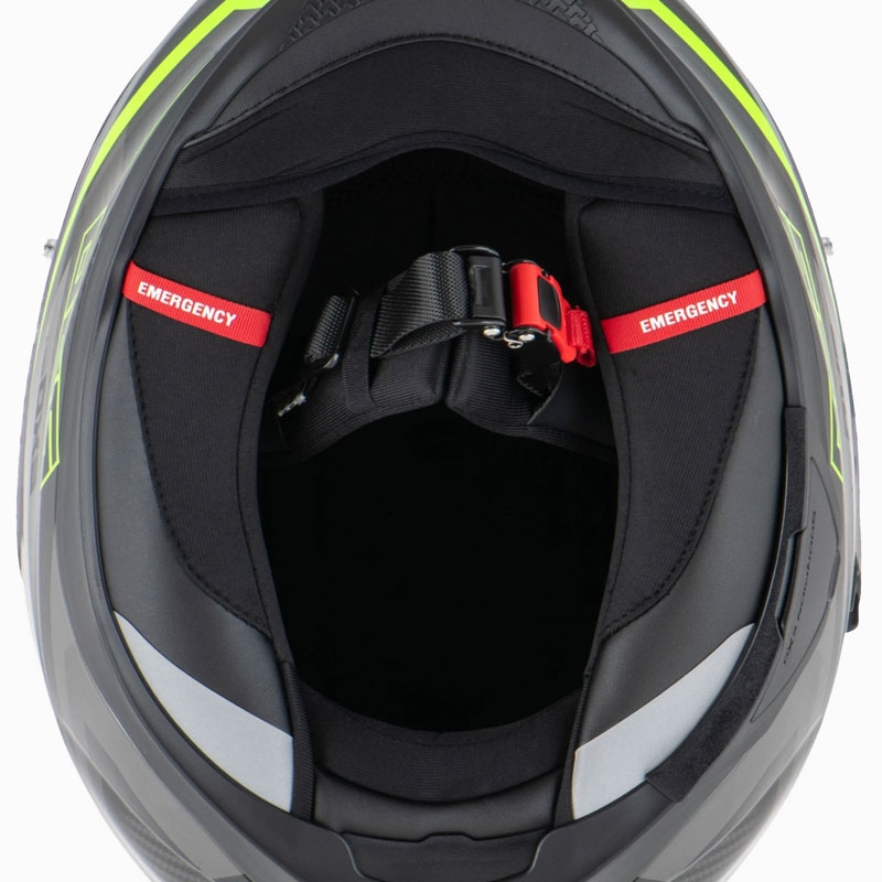 Cască integrală pentru motocicletă Scorpion EXO-520 EVO AIR TERRA negru-argintiu-galben fluo lichidare