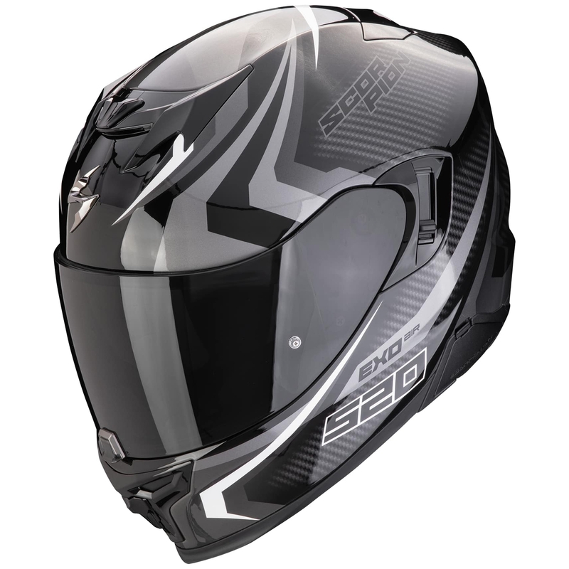 Cască integrală pentru motocicletă Scorpion EXO-520 EVO AIR TERRA negru-argintiu-alb lichidare