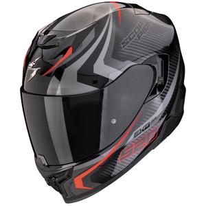 Cască integrală pentru motociclete Scorpion EXO-520 EVO AIR TERRA negru-argintiu-roșu