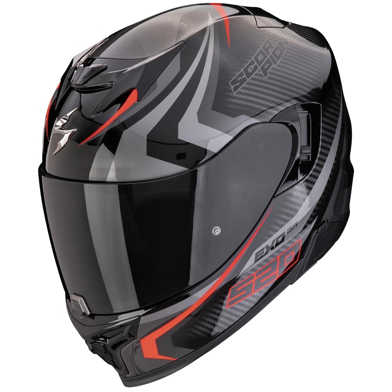 Cască integrală pentru motociclete Scorpion EXO-520 EVO AIR TERRA negru-argintiu-roșu lichidare