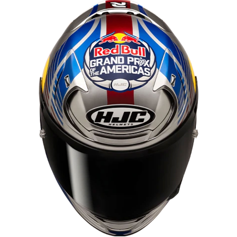 Cască integrală pentru motocicletă HJC RPHA 12 Red Bull Austin GP II MC21 albastru-gri