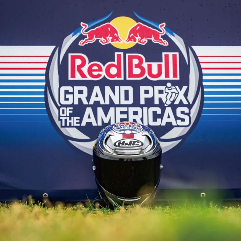 Cască integrală pentru motocicletă HJC RPHA 12 Red Bull Austin GP II MC21 albastru-gri