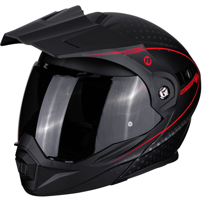 Cască de enduro Scorpion ADX-1 Horizon negru-roșu-fluo