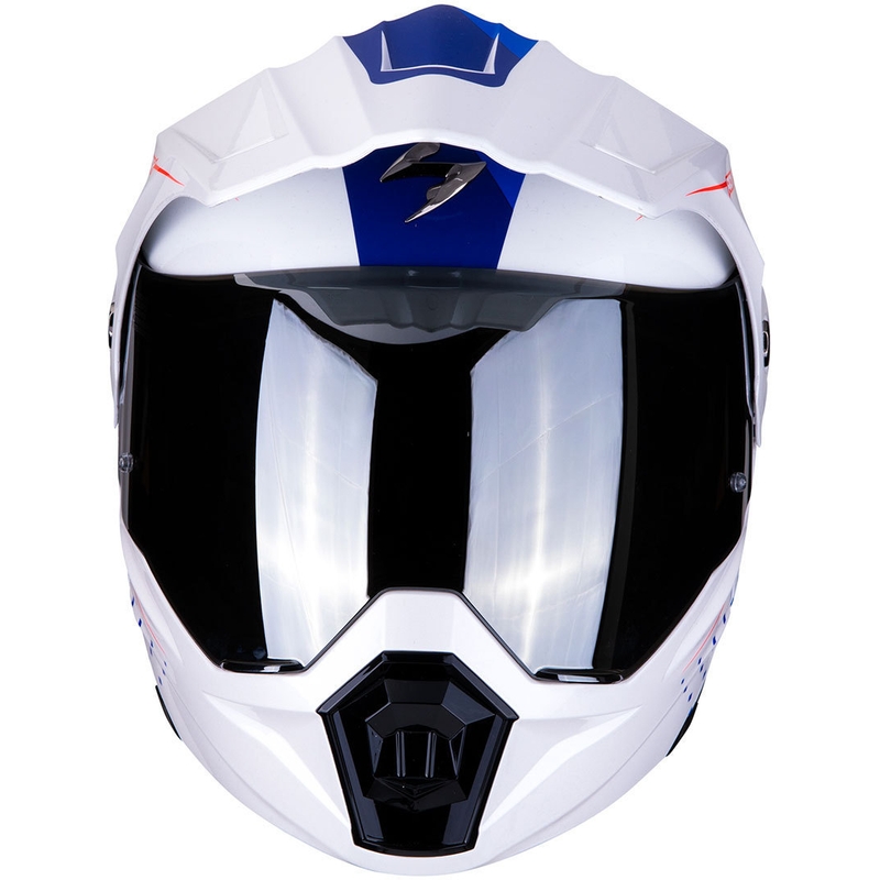 Cască de enduro Scorpion ADX-1 Horizon alb-roșu-albastru lichidare