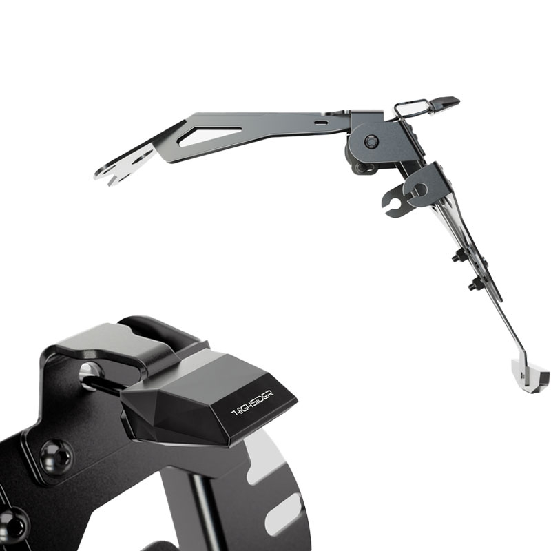 Suport pentru plăcuța de înmatriculare, inclusiv iluminare, Highsider Akron RS PRO Aprilia negru