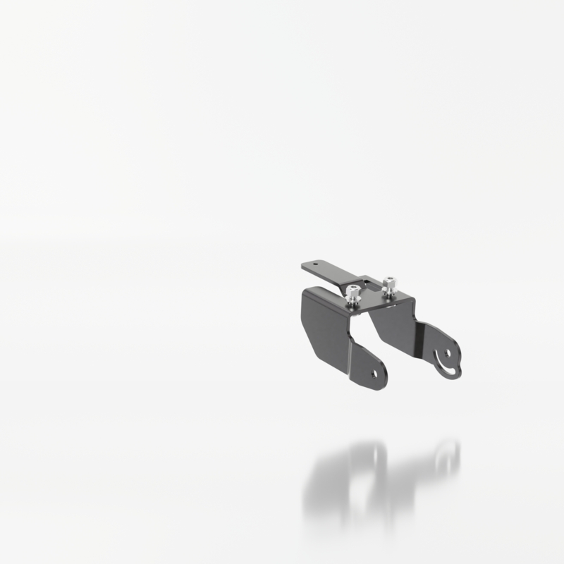 Suport pentru plăcuța de înmatriculare cu iluminare Highsider Akron RS PRO Kawasaki ER-6 F,N negru