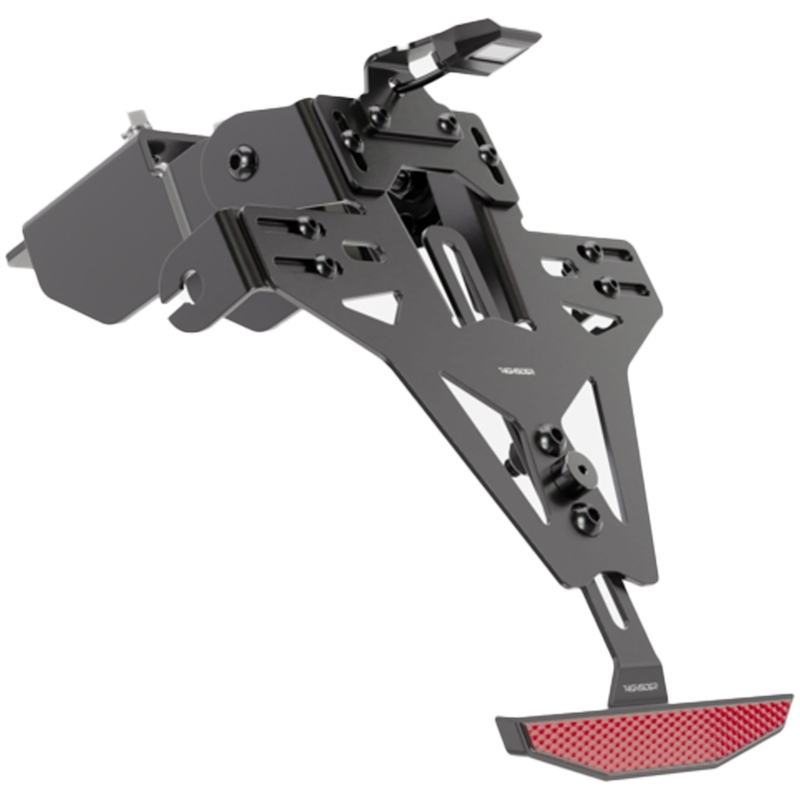 Suport pentru plăcuța de înmatriculare cu iluminare Highsider Akron RS PRO Kawasaki ER-6 F,N negru
