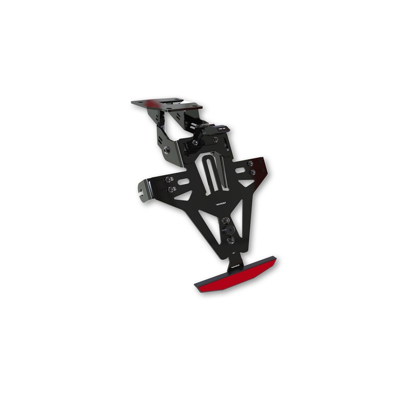 Suport pentru plăcuța de înmatriculare cu iluminare Highsider Akron RS PRO Kawasaki Ninja, Z750, Z1000 negru