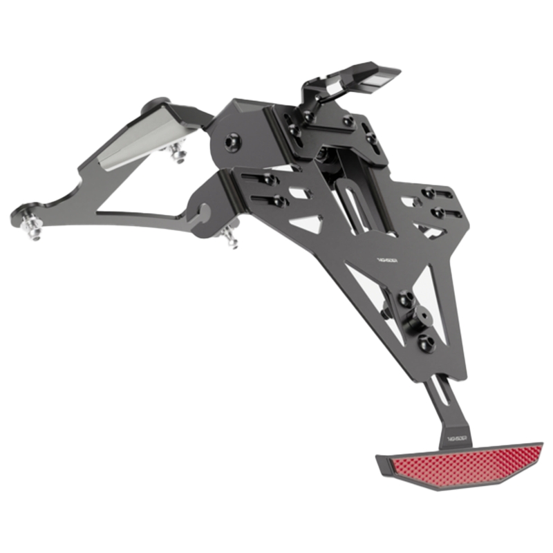Suport pentru plăcuța de înmatriculare cu iluminare Highsider Akron RS PRO Kawasaki Z750, Z1000 negru