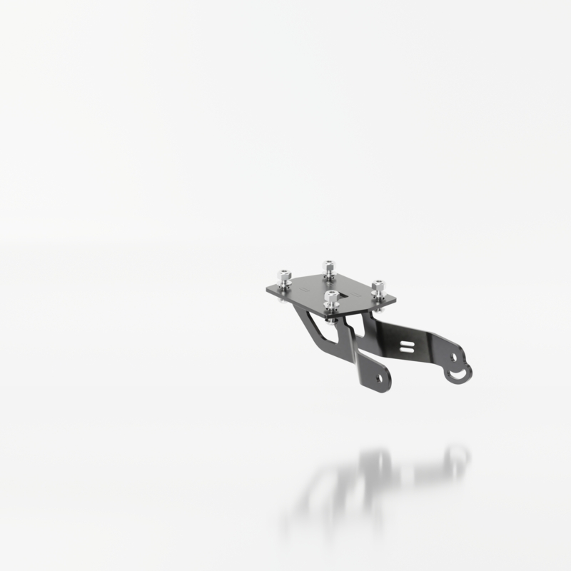 Suport pentru plăcuța de înmatriculare cu iluminare Highsider Akron RS PRO Kawasaki Z650, Ninja 650 negru