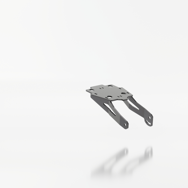 Suport pentru plăcuța de înmatriculare cu iluminare Highsider Akron RS PRO Suzuki GSX-S 1000 (F) negru