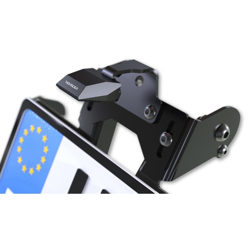 Suport pentru plăcuța de înmatriculare cu iluminare Highsider Akron RS PRO Yamaha YZF-R6 negru