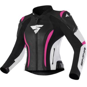 Geacă de motocicletă Shima Miura 2.0 pentru femei, negru, alb și roz