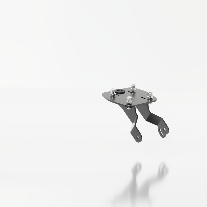 Suport pentru plăcuța de înmatriculare cu iluminare Highsider Akron RS PRO Yamaha R125, YZF-R125 negru