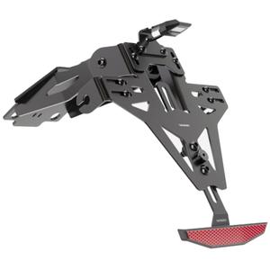 Suport pentru plăcuța de înmatriculare cu iluminare Highsider Akron RS PRO Yamaha R125, YZF-R125 negru