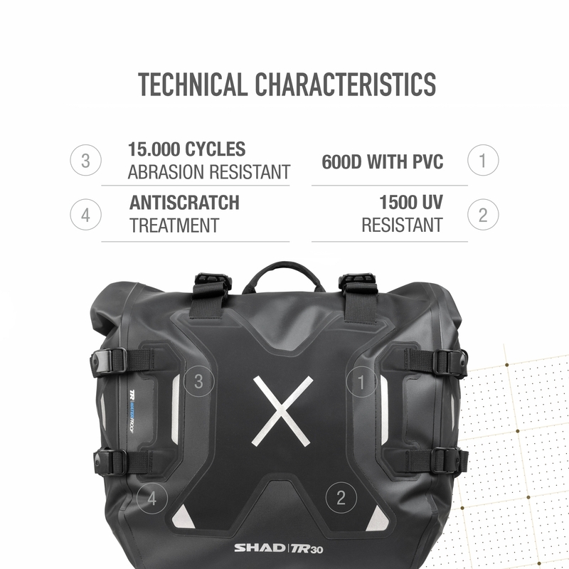 Waterproof saddle bags SHAD TR30
