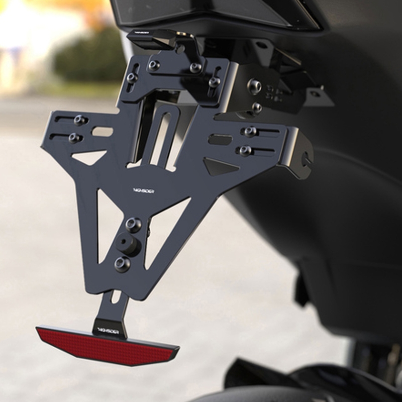 Suport pentru plăcuța de înmatriculare Highsider Akron RS PRO Universal negru