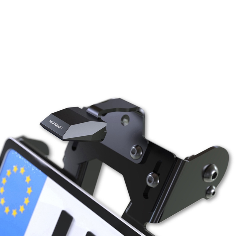 Suport pentru plăcuța de înmatriculare Highsider Akron RS PRO Universal negru