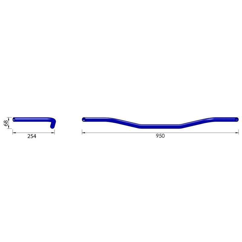 Ghidon motocicletă Highsider PRO Old Style L12 95 mm cromat