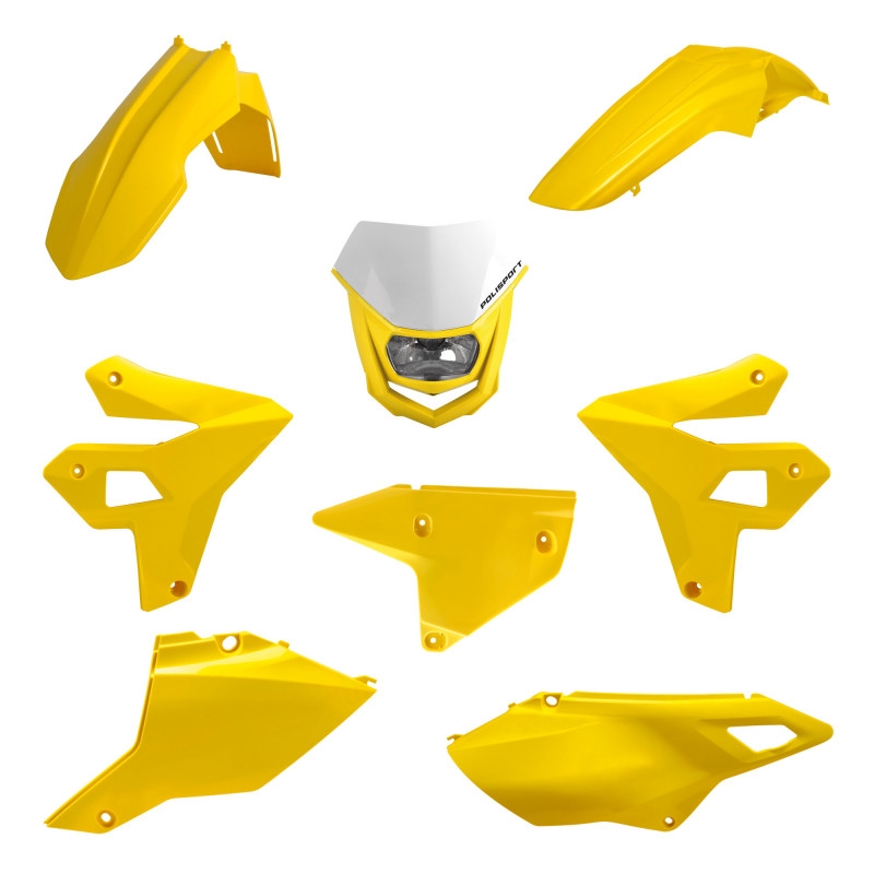 Kit plastice POLISPORT restyling Galben