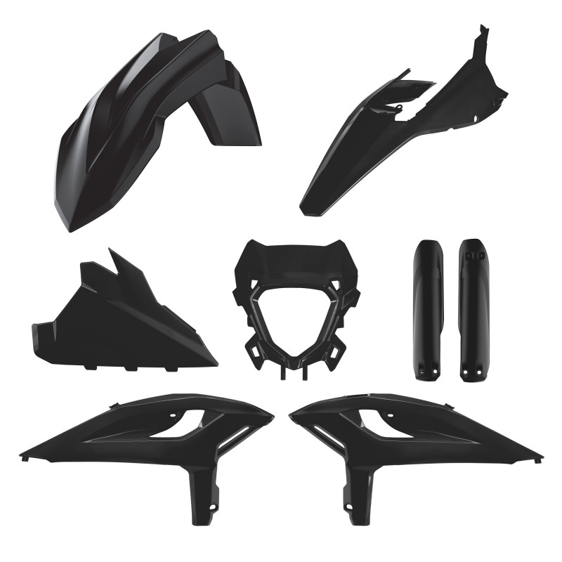 Kit plastice POLISPORT Negru