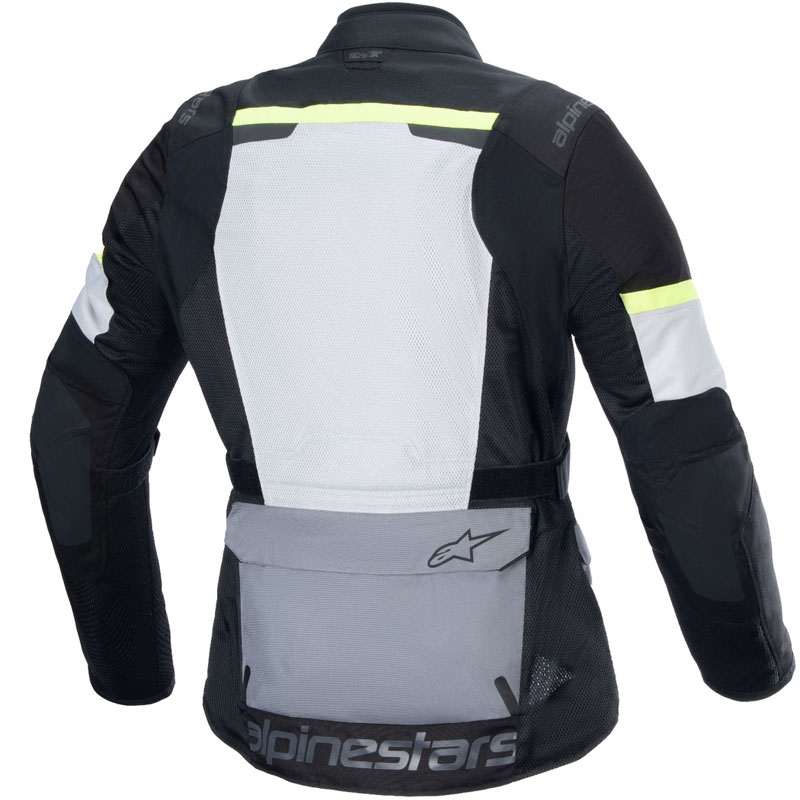 Geacă motocicletă Alpinestars Andes Air Drystar gri deschis-gri închis-negru-galben fluo