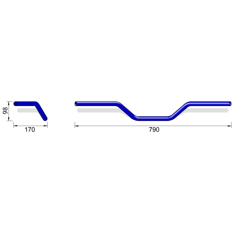 Ghidon motocicletă Highsider PRO Naked Bike A02 argintiu