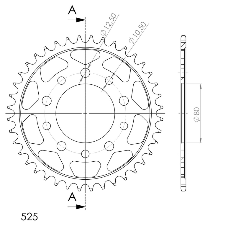 Foaie spate SUPERSPROX Negru 40T, 525