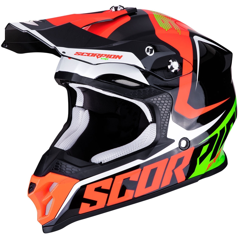 Cască de motocros Scorpion VX-16 Air Ernee negru-roșu-verde