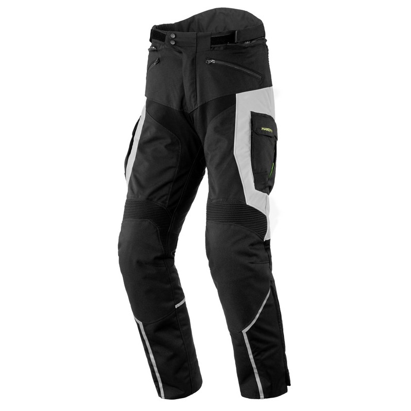 Rebelhorn Hardy II pantaloni de motocicletă gri-negru-galben-fluo