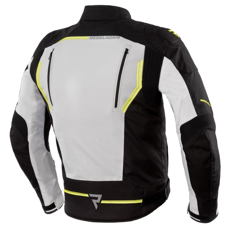 Rebelhorn Borg jachetă de motociclist negru-gri-gri-fluo-galben