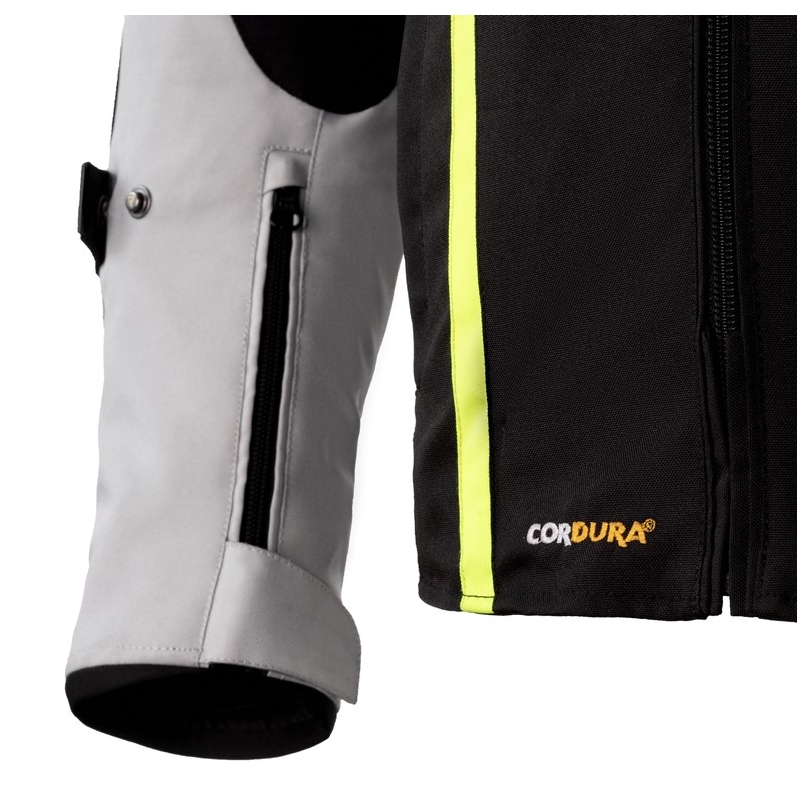 Rebelhorn Borg jachetă de motociclist negru-gri-gri-fluo-galben