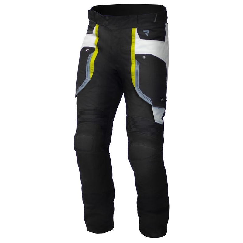 Rebelhorn Borg pantaloni de motocicletă negru-gri-gri-galben-fluo lichidare