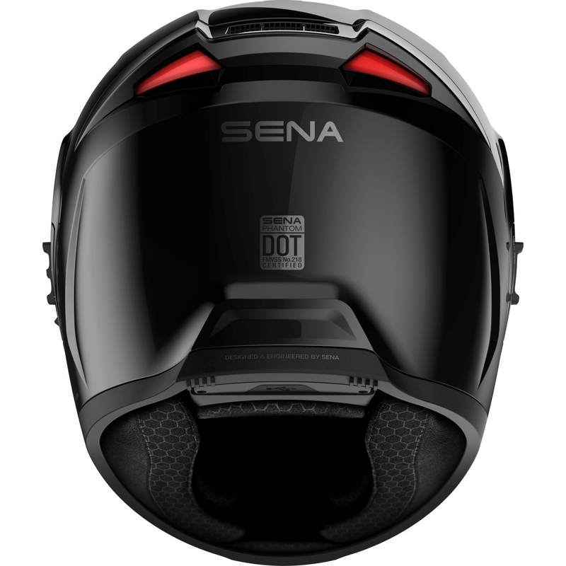 Cască integrală pentru motocicletă SENA Phantom cu căști din plasă, negru mat