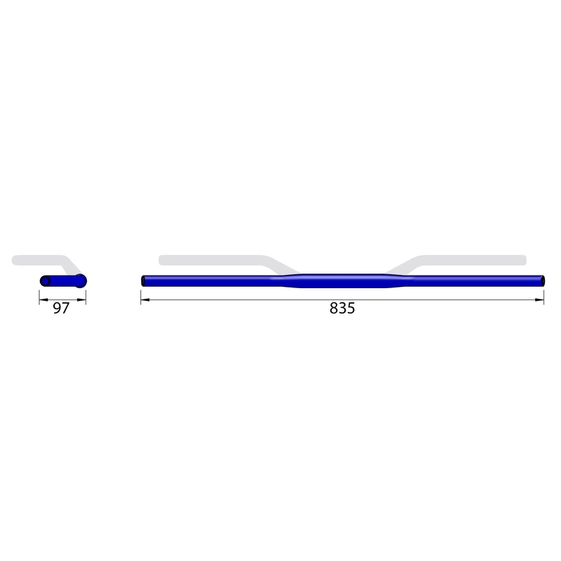 Ghidon motocicletă Highsider PRO X-Bar Drag Bar Wide XD2 negru