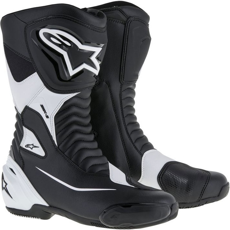 Ghete moto Alpinestars SMX-S negru-alb