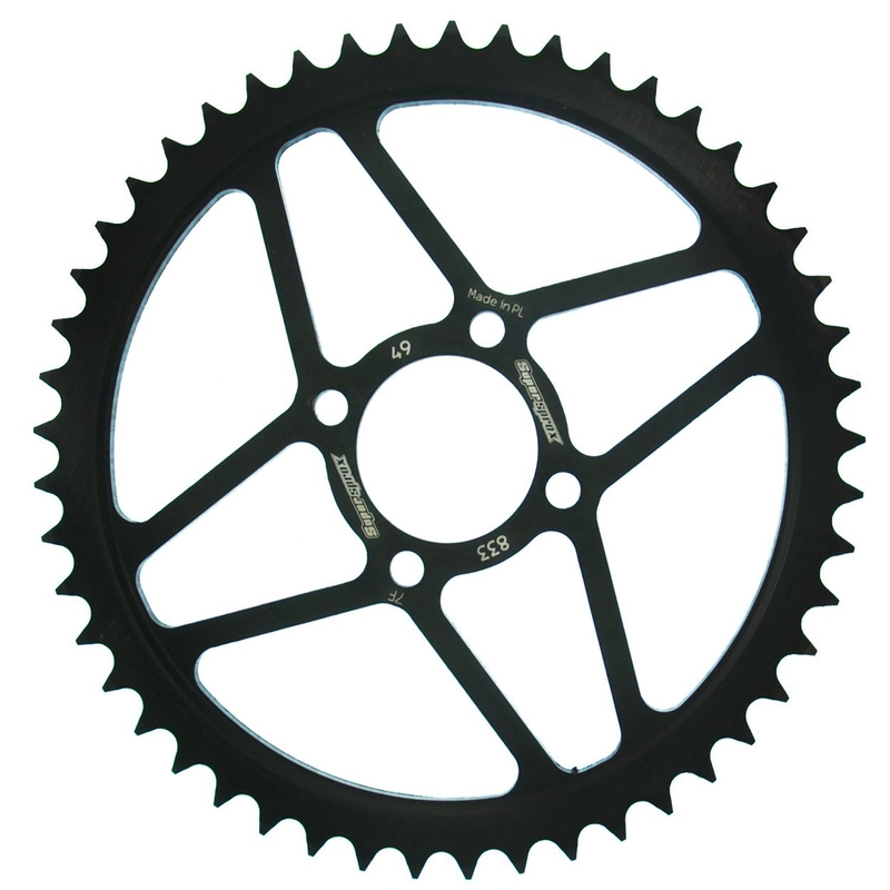 Foaie spate SUPERSPROX Negru 49T, 428