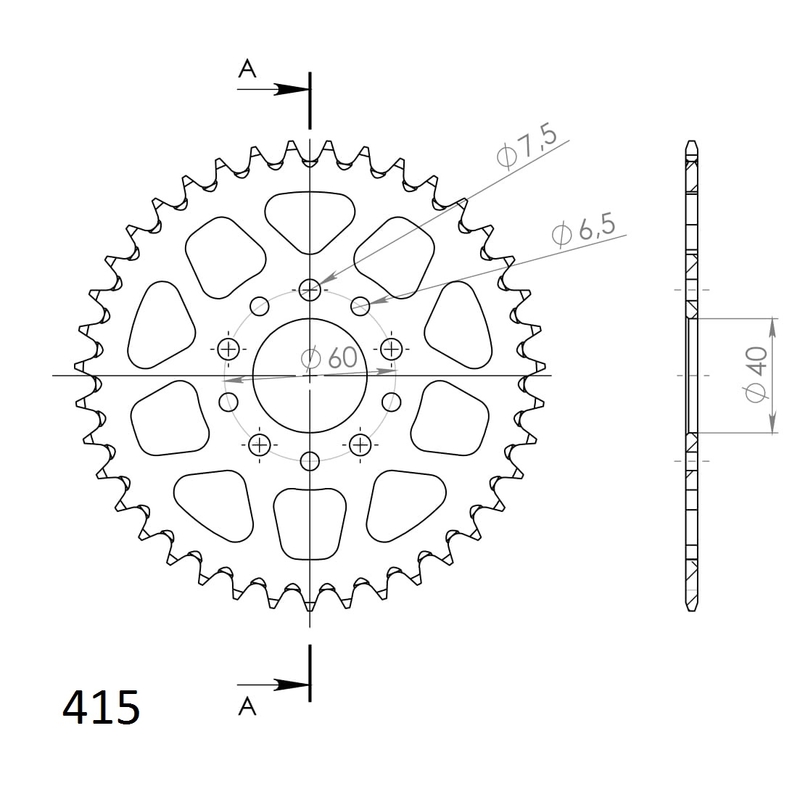 Foaie spate ALU SUPERSPROX portocaliu 39T, 415