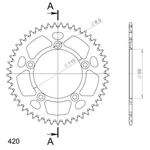 Foaie spate ALU SUPERSPROX RAL-4:49-ORG portocaliu 49T, 420